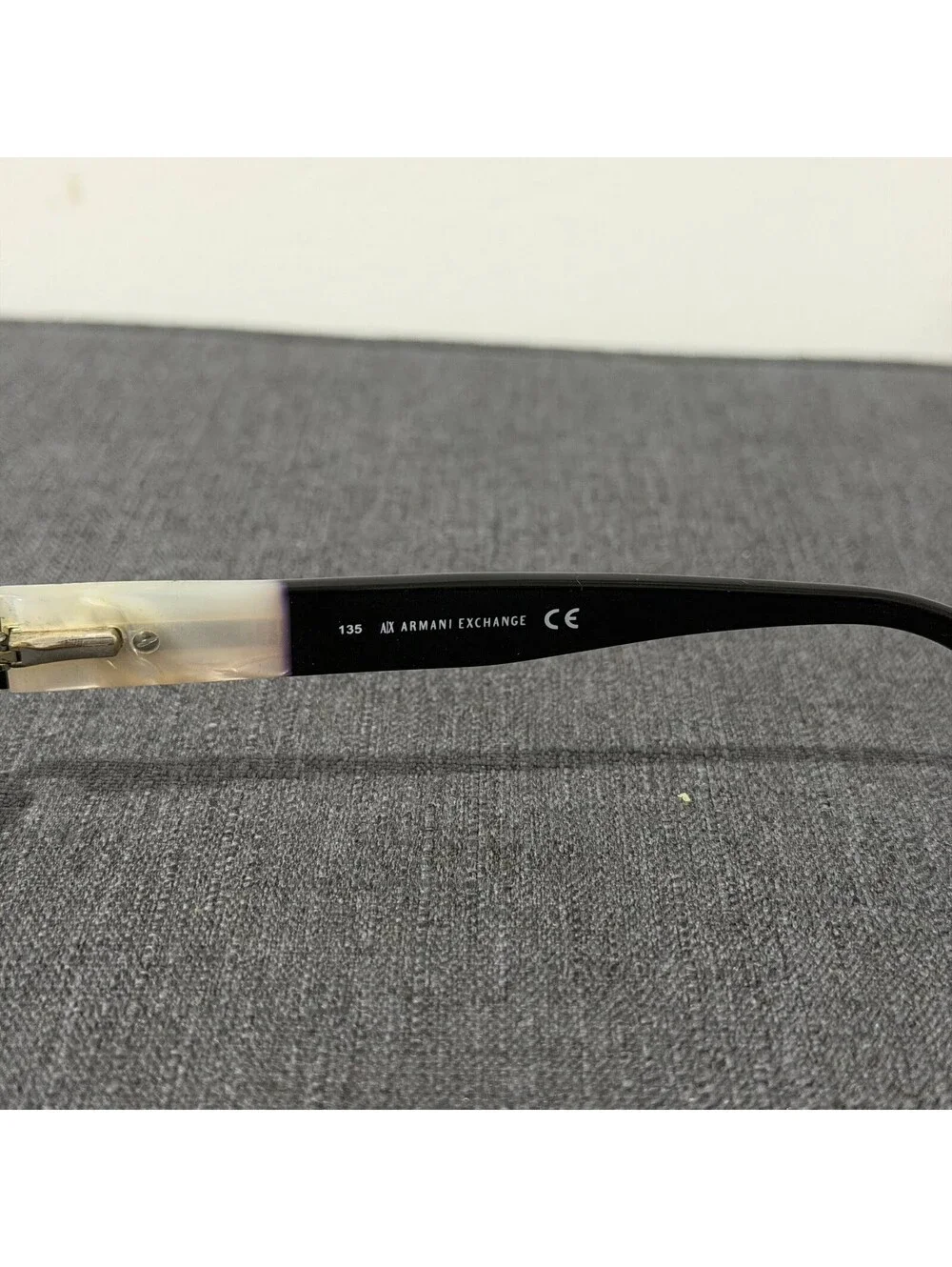 Armani Exchange AX 221 65Z Eyeglasses Frames Black Silver 52-16-135 w/ Case